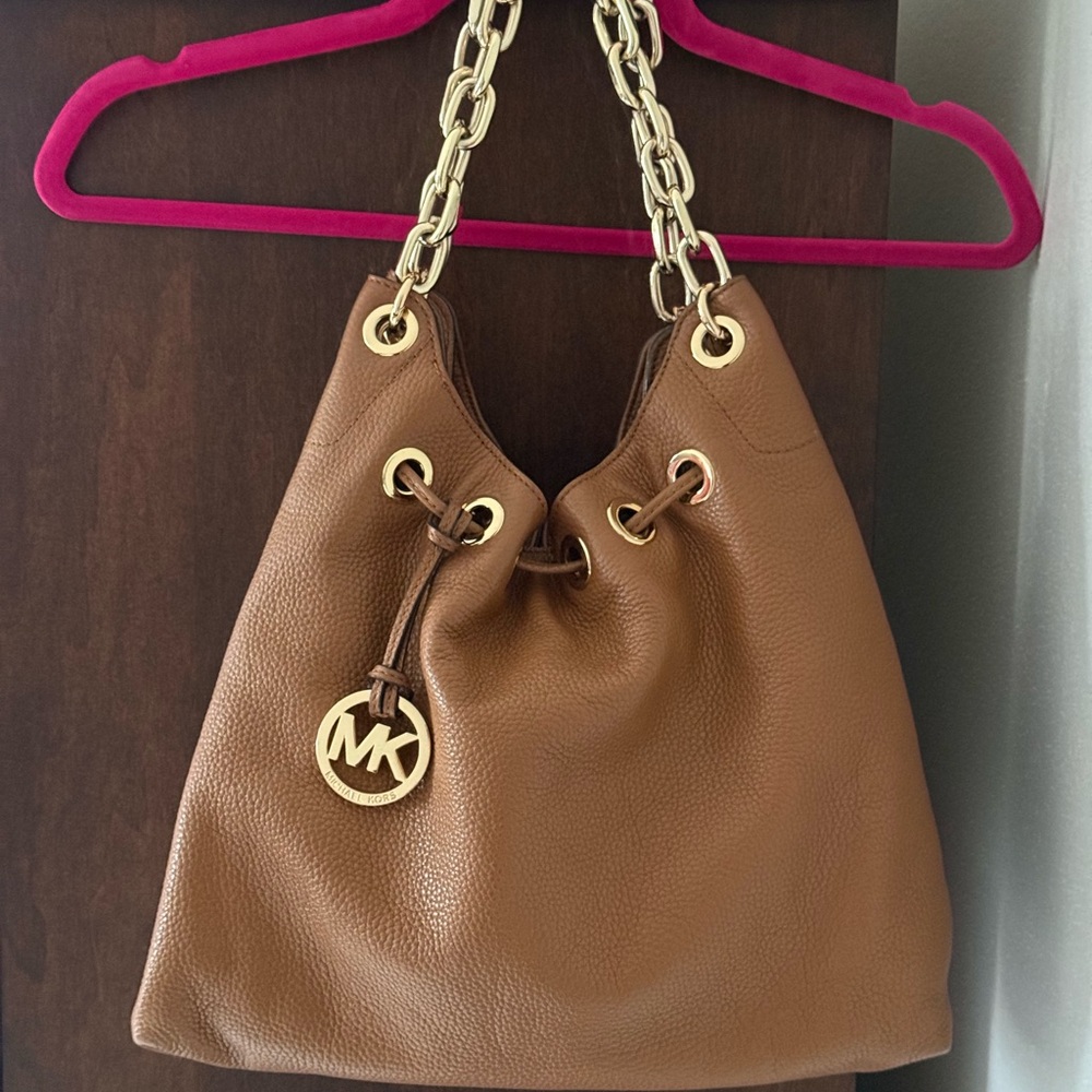 Michael Kors Brown Leather Shoulder Bag